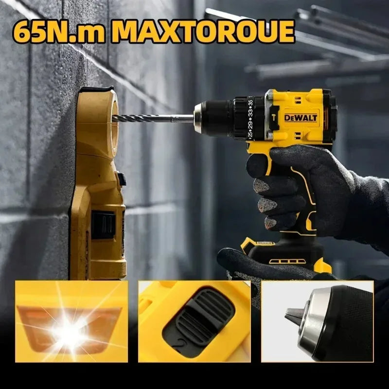 DEWALT DCD805 Brushless Cordless Impact Drill Electric Screwdriver Multi-Function Hand Drill Power Tools For 18V Battery