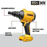 Dewalt Cordless Air Dust Removal Gun Brushless Air Blower With Nozzle Multifunction Dusting Machine Inflator For Dewalt 20V