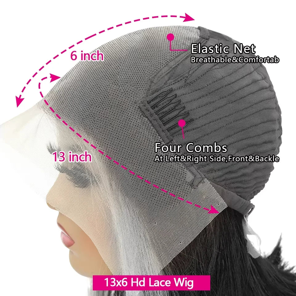 220% Density Lace Front Wigs Human Hair Body Wave P4/27 Highlight 13x4 13x6 HD Lace Frontal Colored 40 46 Inch Human Wig