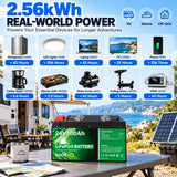 24V 100Ah LiFePO4 Battery 2.56Kwh 6000+ Cycles Bluetooth Smart BMS 25.6V 200Ah 300Ah For Solar RV Marine Trolling Motor Off Grid