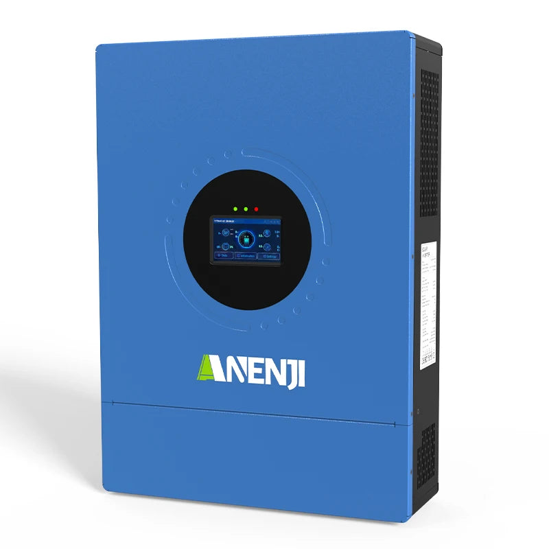 ANENJI Split Phase 12KW 48V Hybrid Solar Inverter 120/240VAC Pure Sine Wave Parallel Inverter built-in 2 MPPT 200A Solar Charger