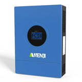 ANENJI Split Phase 12KW 48V Hybrid Solar Inverter 120/240VAC Pure Sine Wave Parallel Inverter built-in 2 MPPT 200A Solar Charger