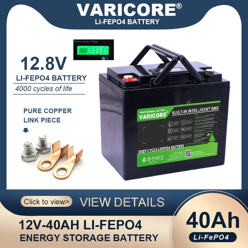 VariCore 12V/24V/48V 360Ah 340Ah 180Ah 150AH 100Ah LiFePO4 Battery 12.8V Lithium Iron Phosphate for EV RV Golf Cart Solar Wind