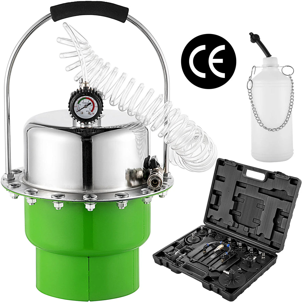 SucceBuy Pneumatic Air Pressure Brake Bleeder Kit Car Brake Fluid Oil Change Tool With 5L Tank for Bleeding Brake&Clutch System