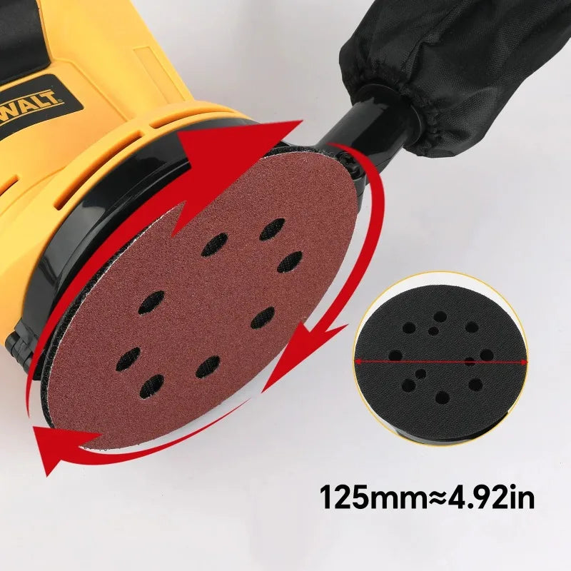 DEWALT Orbital Sander Speed Dust Collection for Heavy-Duty Wood Polishing in Construction  Workshop Tool For DEWALT Battery