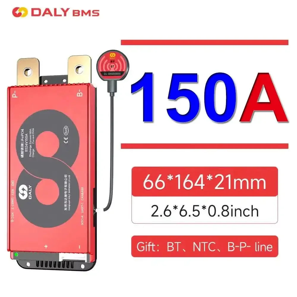 Daly Smart BMS LiFePo4 Li-Ion 18650 Battery 16S 48V BMS 3S 8S 12S 24S 12V 24V 36V 60V 30A 60A 80A 100A 150A 200A 250A 500A