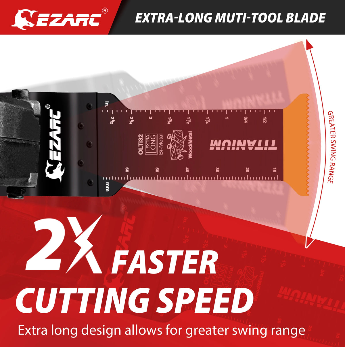 EZARC 12PCS Tanium Oscillating Saw Blades Set, Standard Length & Extra-Long Multitool Blades for Metal, Wood Nails, Plastic