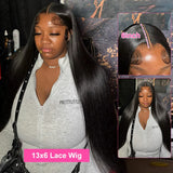 4x4 5x5 HD Lace Frontal Glueless Wig Human Hair 30 40 Inch Straight Human Hair Wig Pre Plucked Straight HD Lace Frontal Wig 13x6