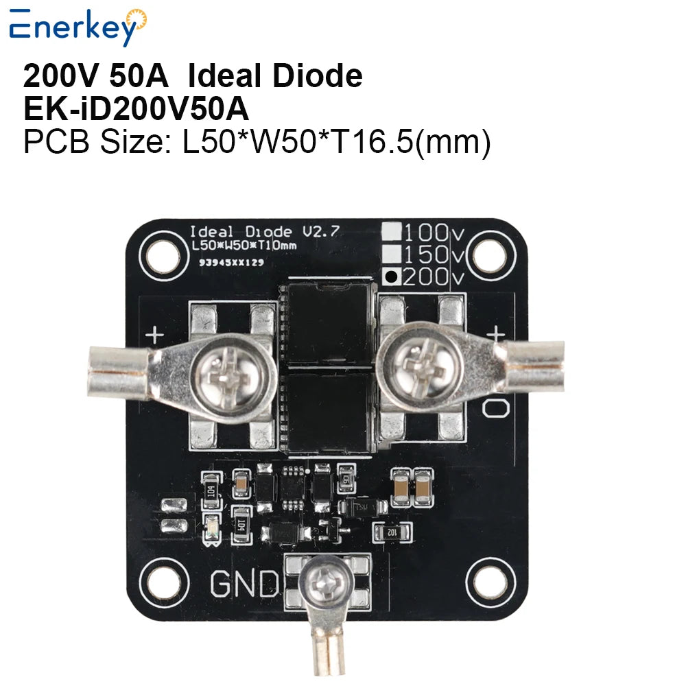 Enerkey 150V 200V 50A 80A High Current Ideal Diode Potting Module Solar Anti-reverse Charging Anti-Reverse Current Protection