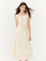 FSLE【L'amour Series】Summer Women's French Style Spaghetti Strap Slip Elegant Dress Waist-Cinching Maxi Coquette Effortless Style