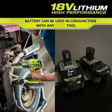 for RYOBI high-performance lithium battery 18V low self discharge, suitable for all tools P107 P108 P109 RB18L20