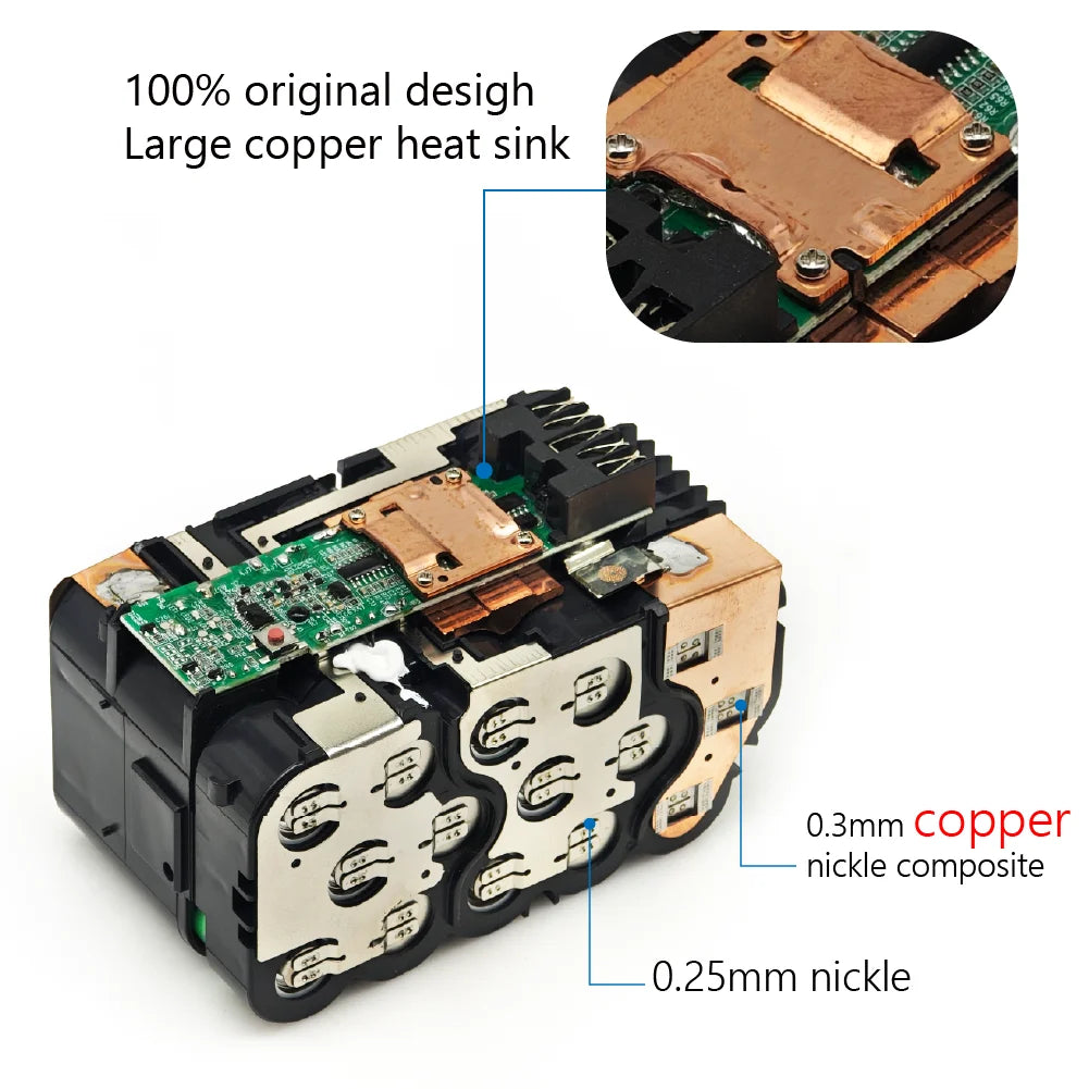 TPCELL 12AH/15AH For M.18 Tabless 21700 18V Professional Battery Li-ion Replacement High Output