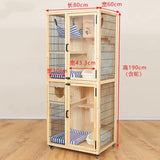 Cat Villa Wooden Cat Cage Household Space Cat House Luxury Indoor Room Cabinet Nest House Nest