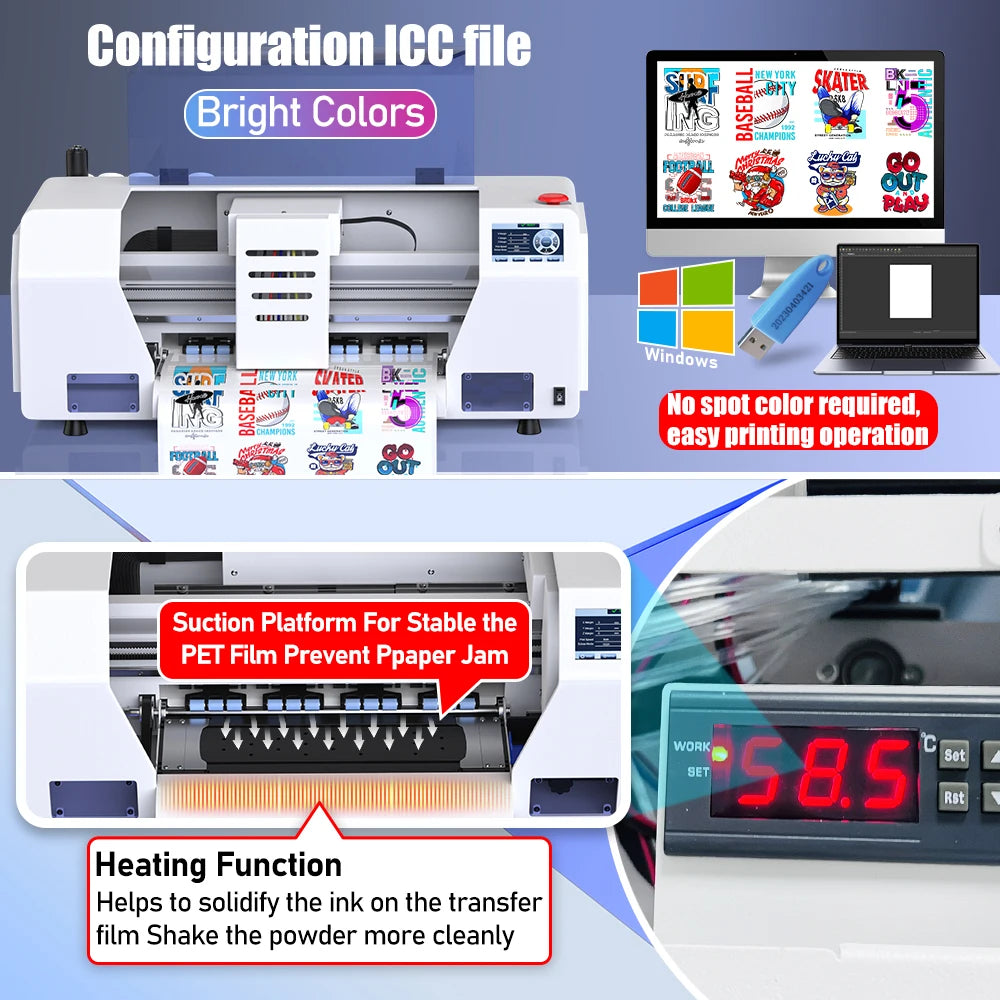 US Stock A3 L805 UV DTF Printer For Epson XP600 DTF Printer A4 A3 DTF Printer T shirt Printing Machine impresora dtf EU Stock
