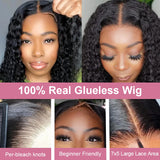 Short Water Curly Bob Wig Human Hair 100% 7x5 13x4 Ready To Wear And Go Glueless Wigs 13x6 HD Deep Wave Frontal Wigs For Women