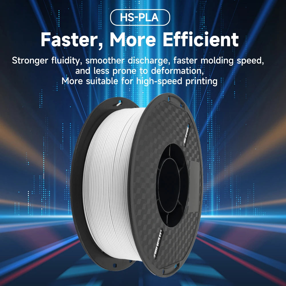 KINGROON High Speed PLA Filament 1.75mm New HS-PLA 3D Printer Filament For 30-500mm/s Fast Printing Rapid PLA 5kg 10kg Mix Color