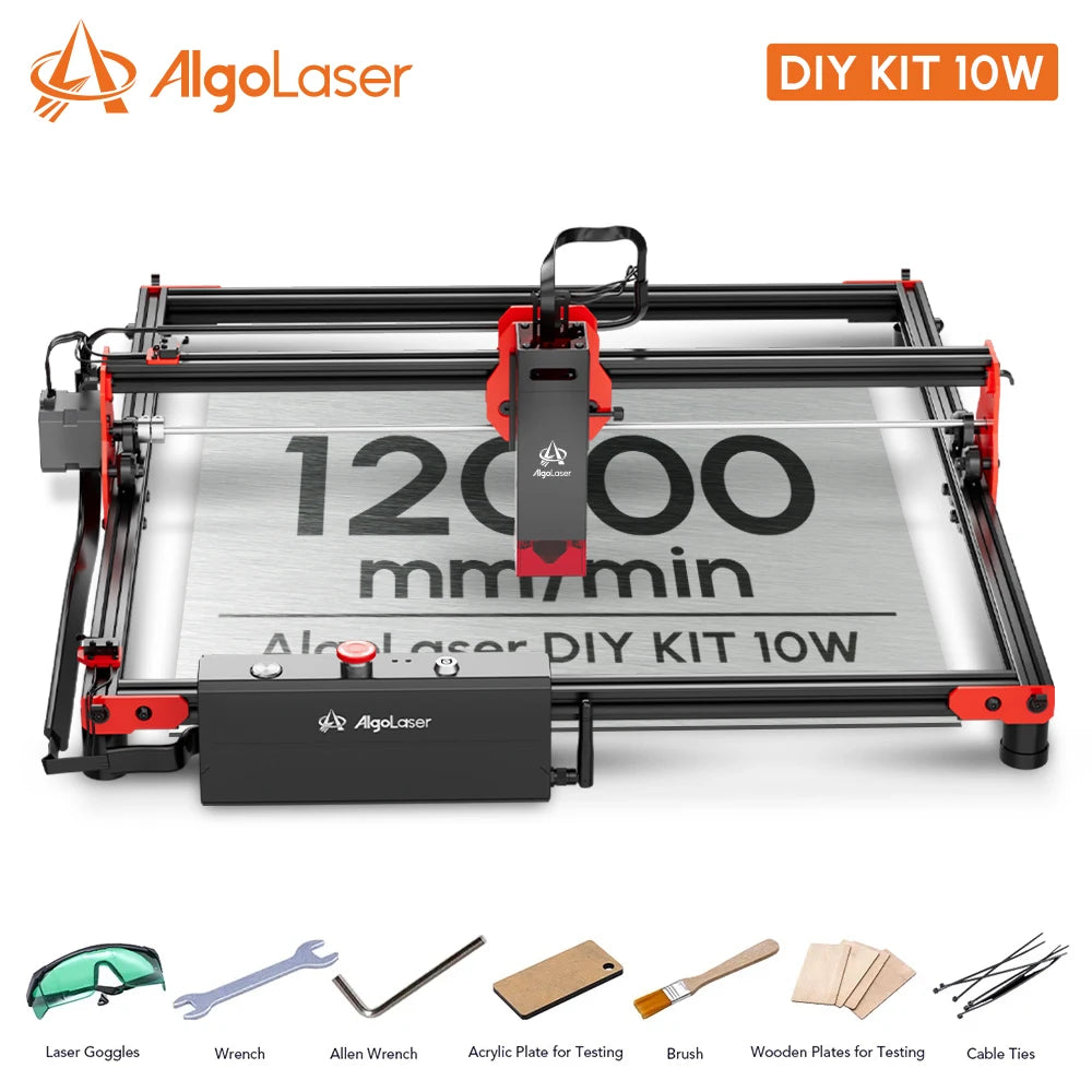 AlgoLaser DIY KIT Powerful Wood Laser Engraver Cutter Wifi Offline Control CNC Metal Glass Logo Printing Engraving Machine Ortur
