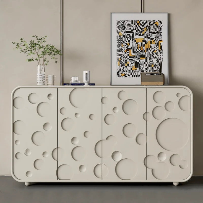 Painted dining side cabinet Solid wood porch cabinet Modern simple decorative cabinet