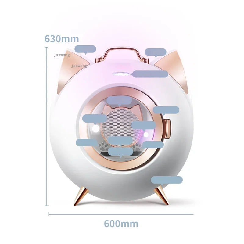 Pet Dryers Breathable Cat Drying Box Smart Home Bath Artifact Dog Water Blower Cats Space Capsule Automatic Grooming Accessories
