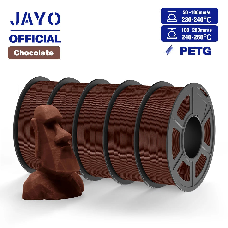 JAYO PETG Filamanet 1.75MM 5Rolls/set 3D Printer Filament PETG Neatly Wound 3D Printing Material For FDM 3D Printer