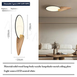 Modern New Chinese Style Led Ceiling Light Living Room Bedroom Master Light Wabi-Sabi Style Antique Solid Wood Home Appliance