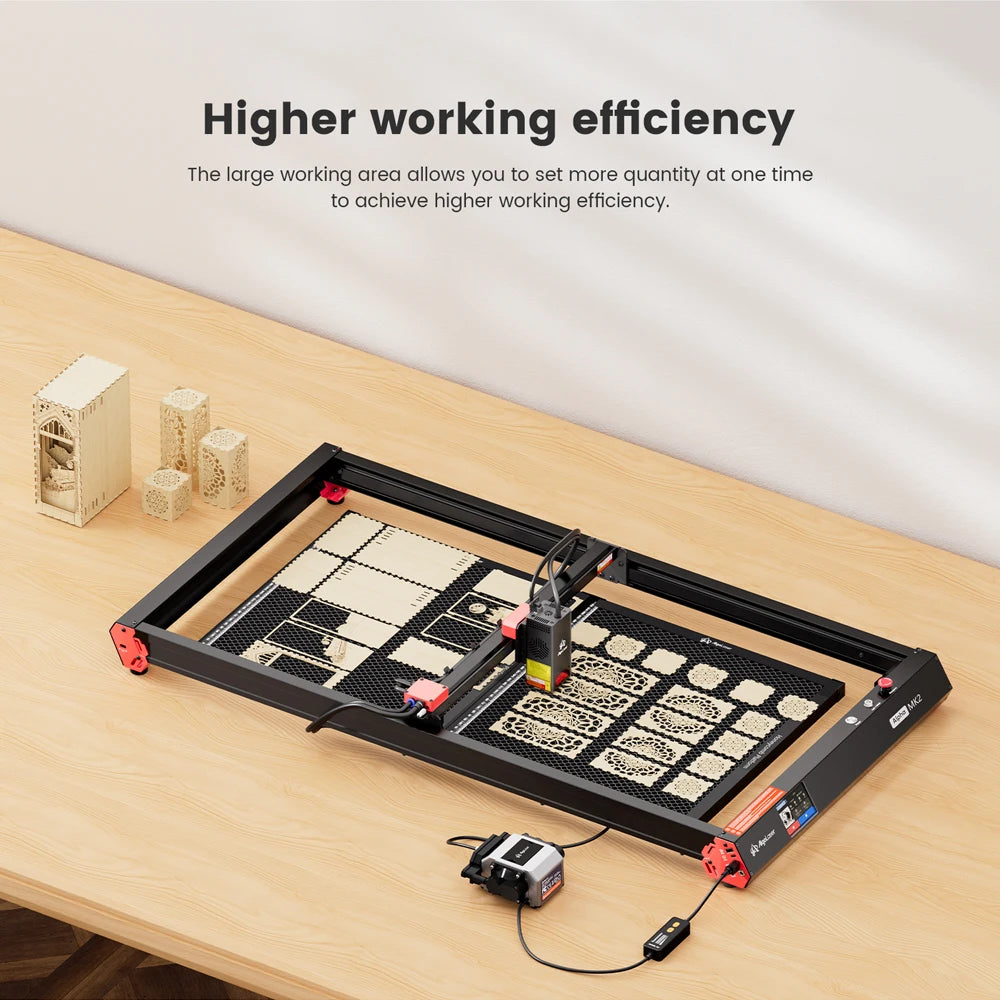 AlgoLaser Alpha MK2 20W Touch Screen 400X850MM Big Laser Engraving And Cutting Machine Cnc Desktop Handwriting Woodworking Tools