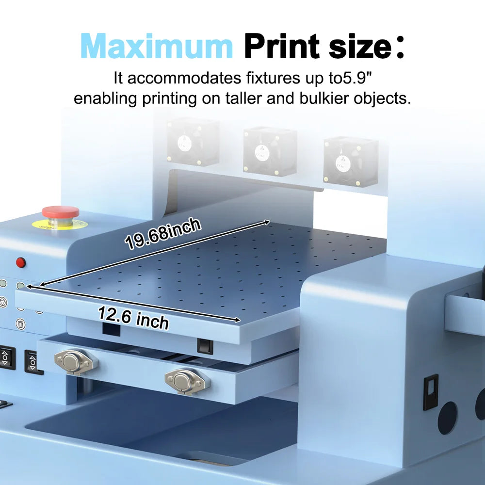 For Epson XP600 A3 UV Flatbed Printer LED UV Printer for Acrylic Glass Wood Direct-to-Object UV DTF Sticker Printer for Bottle