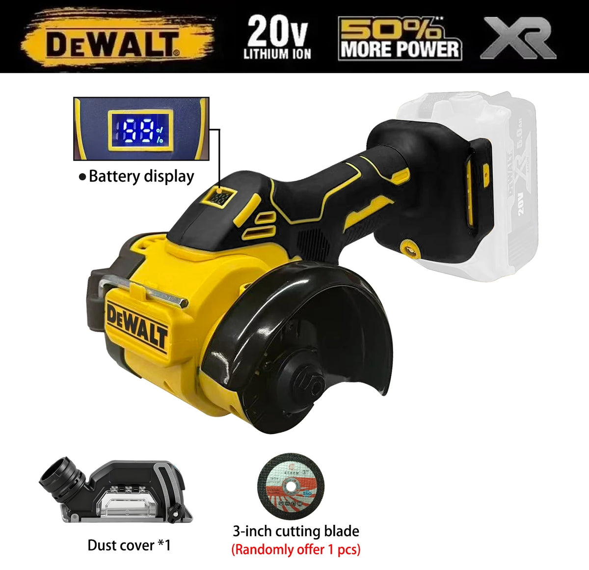 DeWALT Cordless Angle Grinder 3 Inch Mini Polishing Grinding Machine Electric Cutting Power Tools For 20V Battery belt sander