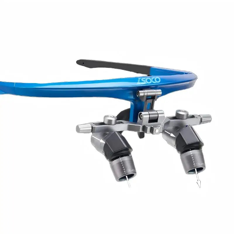 Dental Surgical Loupes 45° Ergo Deflection&Flip-up Medical Magnifier Professional Binocular Loupes for Dentist Magnetic Headlamp