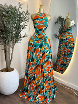 GLCMYAYA 2026 New Women O-neck Sleeveless Floral Print Mermaid Maxi Dress Evening Birthday Beach Sexy Night Party Long Dresses