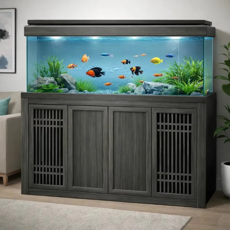 All-in-One AquariumFactory-made Aluminum Profiles And Ultra-clear Glass Aquarium, Customizable. Suitable For Home LandscapingFis