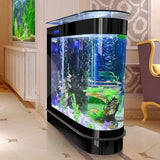 All-in-One AquariumBullet Glass Aquarium Tank Standing Against The Wall Durable Clear AquariumFish TankSelf-Cleaning Fish Tank