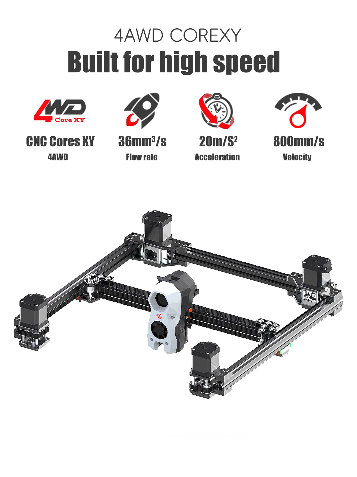 Upgraded SIBOOR Voron Trident [JUNE] CNC Metal Structure 4AWD CoreXY 3D Printer DIY Desktop Automatic Leveling High Speed Kit