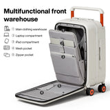 Mixi 2026 New Design Wide Handle Suitcase Men Carry-On Luggage Women Travel Trolley Case 20 Inch Cabin PC Aluminum Frame M9275