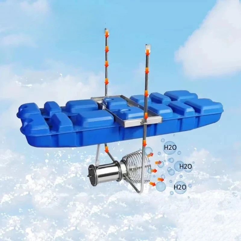 2hp Fine Bubble Fish Farm Pond Aerator Push-flow Jet Aerator 1.5 Kw Electric Power Submersible Water Pump Oxygen