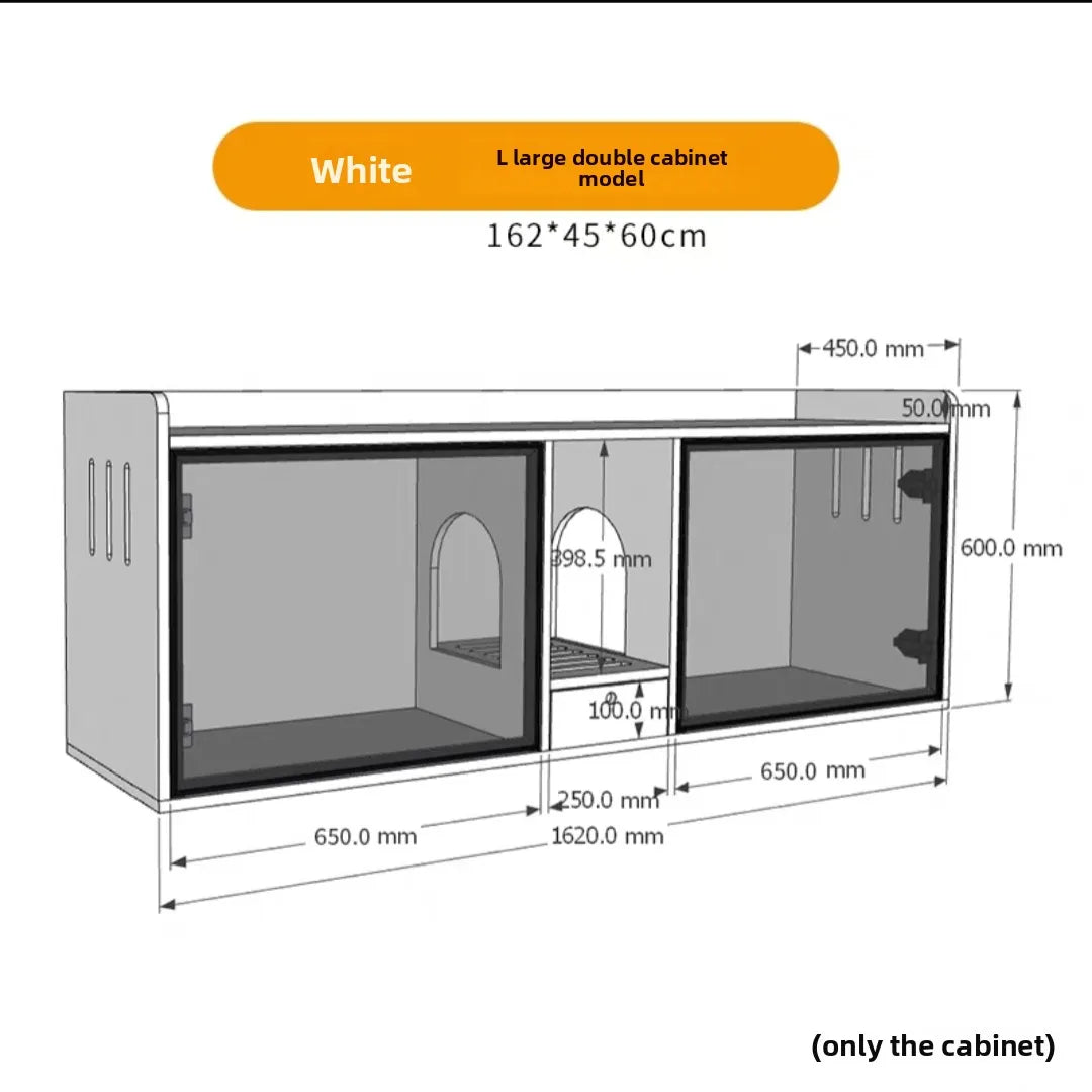 Solid wood cat toilet cabinet cat litter semi-closed odor-proof cat litter box cabinet