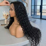 250 Density 100% Human Hair 13x6 HD 5x5 Glueless Deep Wave Lace Frontal Wigs 13x4 Curly Lace Front Wig 30 40 Inch Closure Black