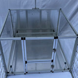 Whelp Ing Box Large Aluminum Dog Elevated Whelp Ing Box with Fence United States Metal and Glass Puppy
