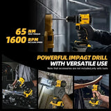 DEWALT DCD805 Brushless Cordless Impact Drill Electric Screwdriver Multi-Function Hand Drill Power Tools For 18V Battery