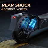 Electric Scooter 500W Motor 20 MPH 20 Mile Max Range 8.5" Foldable E-scooter Dual Suspension APP Control for Adults Commuting