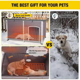 Heated Dog House Outdoor 59" Extra Large Insulated Dog Kennel with Heater or Winter,Waterproo Dog Cage or Large & Medium,Small D