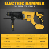 DEWALT 20V Brushless SDS-Plus Rotary Hammer 3J Impact 1165RPM 4300BPM for Concrete, Masonry, Drilling & Chiseling Jobs tools