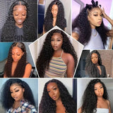 13x4 13x6 HD Transparent Lace Deep Wave Frontal Wig 40-42Inch