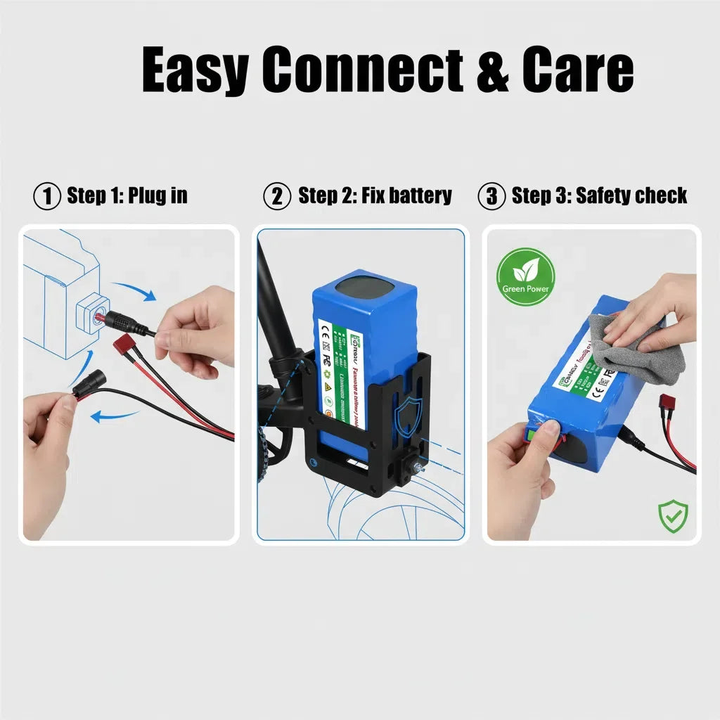 High Performance 36V 14Ah Actual Capacity 10S4P 18650 Lithium Battery Pack 500W for Electric Bicycle Scooter Car with 42V 2A