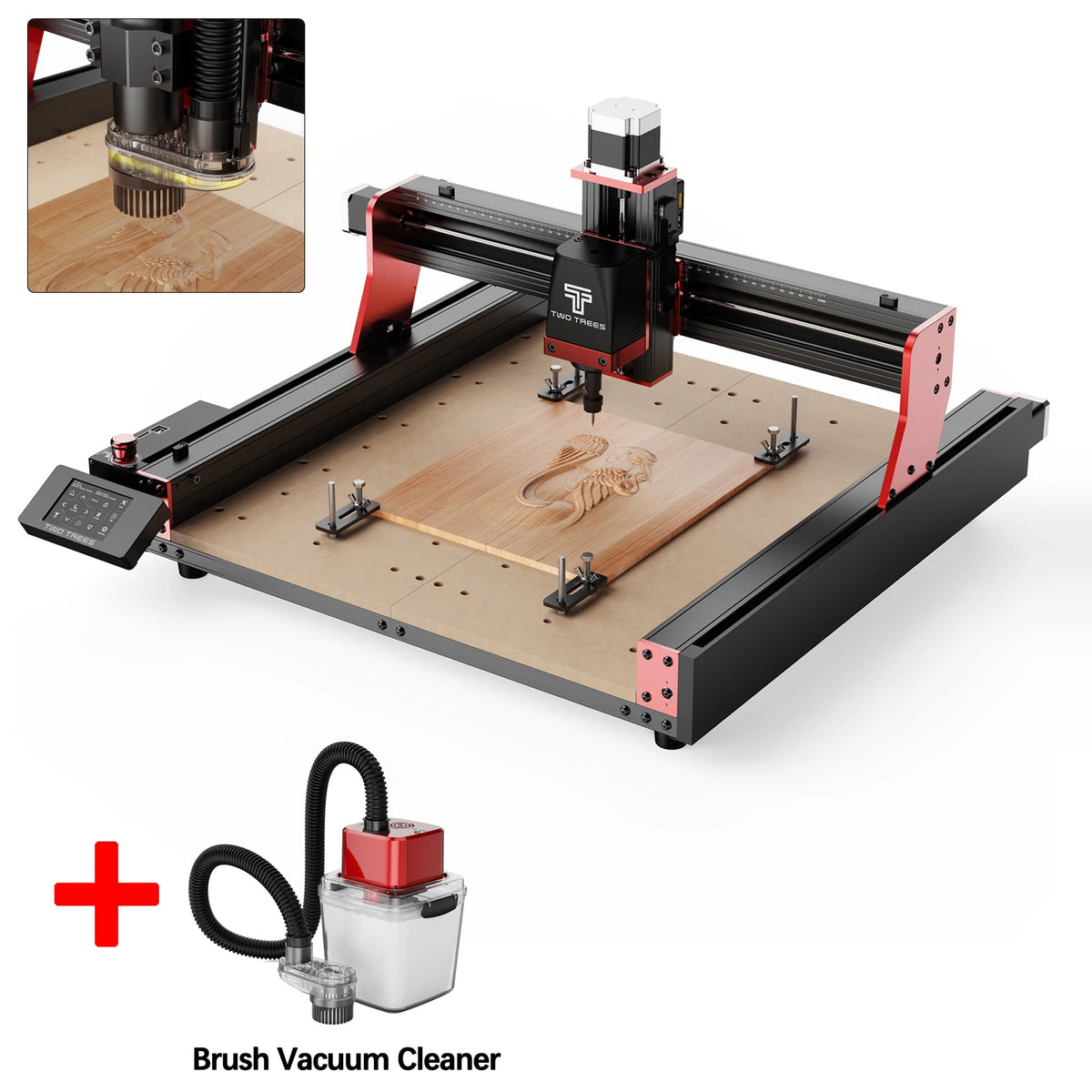 Twotrees 3-Axis/4-Axis CNC Router Milling Cutting Machine TTC450 PRO  Jewelry Engraver For Wood Acrylic PCB PVC MDF Metal