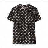 Breathable Sunscreen Slimming T-Shirt Stretch Fabric Short Sleeve Unisex Matching Print Tee for Couples
