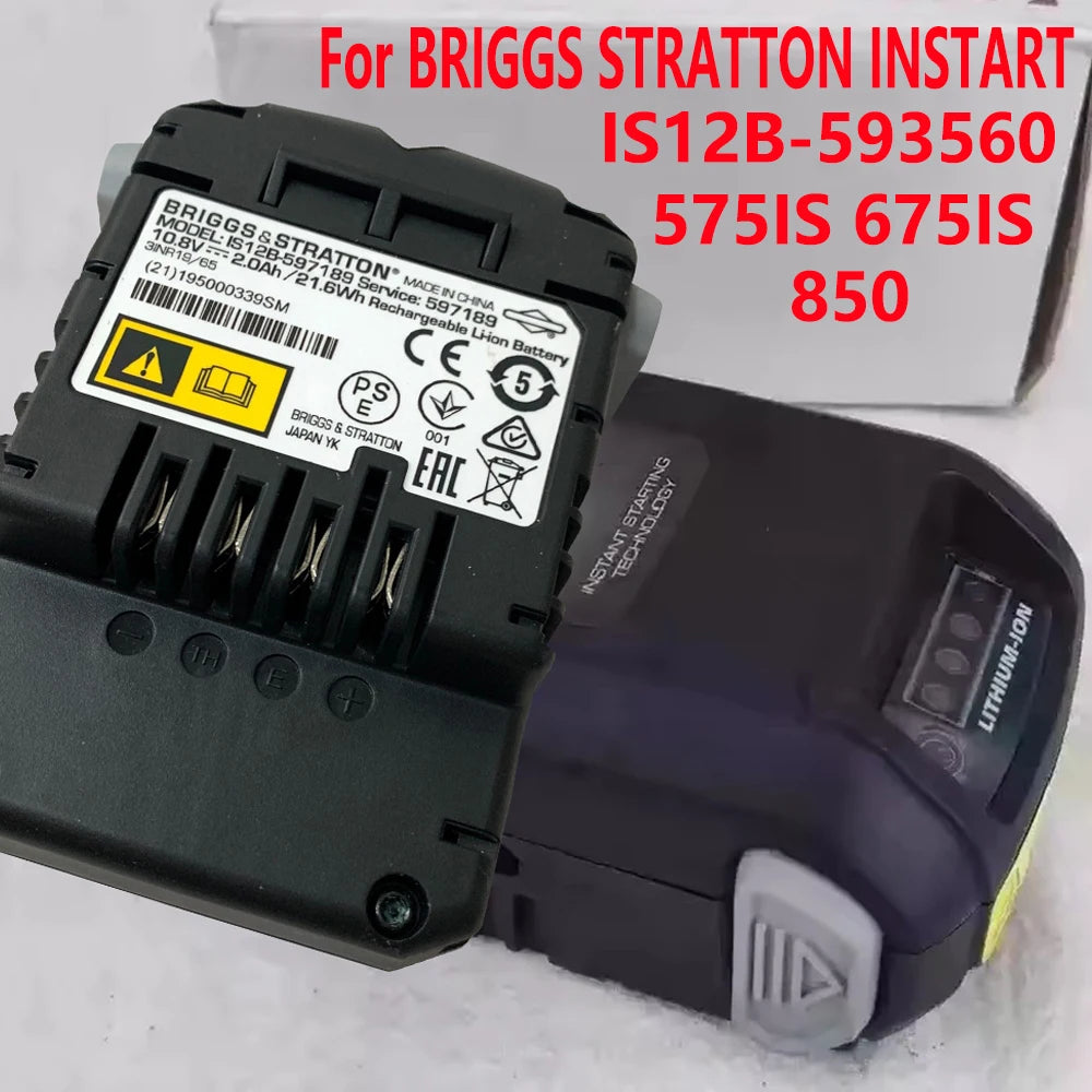100%Original Battery 10.8V 1.15-2.0Ah For BRIGGS STRATTON INSTART IS12B-593560 575IS 675IS 850 Electric Mower Power Tool Battery