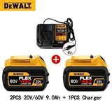 100% Original 20V 5.0Ah 6.0Ah 9.0Ah Battery Power Tool Replacement for DeWalt DCB184 DCB181 DCB182 DCB200 60V 9Ah Battery.