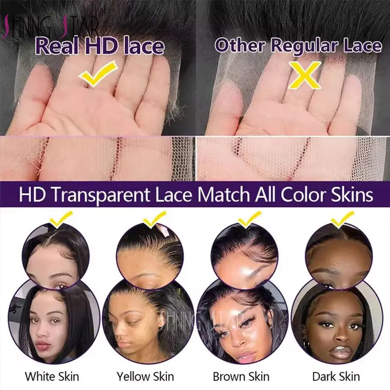 34 Inch 13X6 Hd Lace Frontal Wigs For Women Red Color Deep Wave Frontal Wig Body Wave 13X4 Lace Front Human Hair WIg Curly Hair