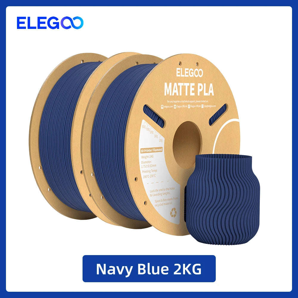 ELEGOO Multiple-Color Matte PLA Filament 1.75mm 2KG/4KG/5KG/10KG For EU US